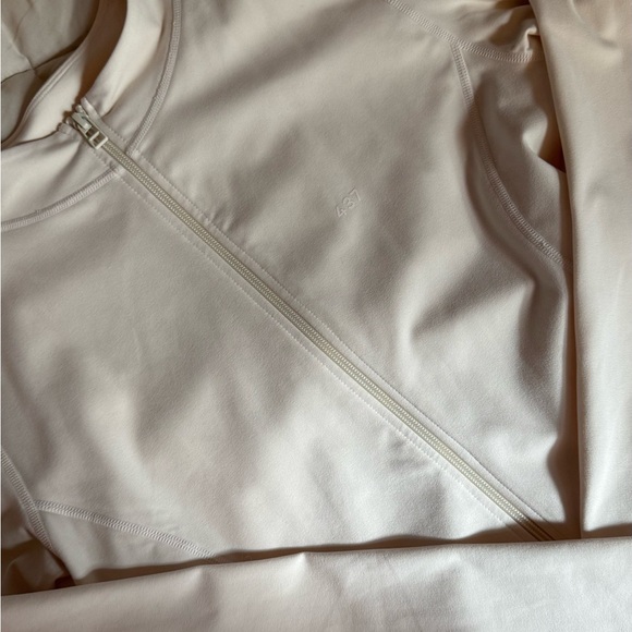 437 Cream Zip-Up Curve Jacket - Picture 4 of 6